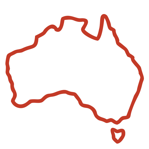 Australia icon line orange