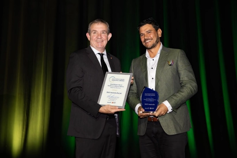 The Honourable Gerard Maley MLA Deputy Chief Minister of the Northern Territory and Ray Pratt, Director DICE Australia.
