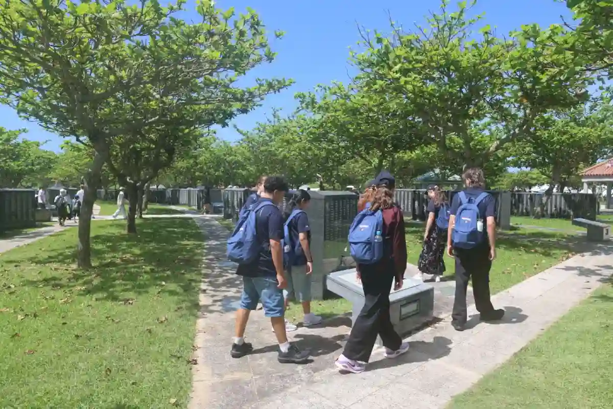 Okinawa Memorial Day Ceremony, paying respects at the memorial stones at Peace Memorial Park. 23/6/26