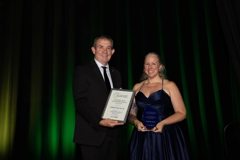 The Honourable Gerard Maley MLA Deputy Chief Minister of the Northern Territory and Georgia Davey, Program Manager NORSTA North.