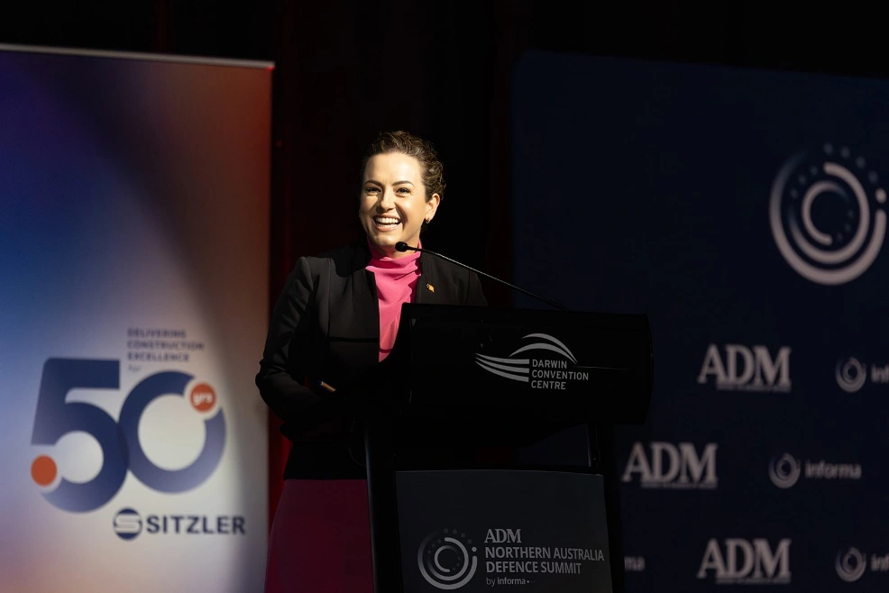 The Hon. Lia Finocchiaro MLA, Chief Minister of the Northern Territory, Minister for Defence NT launching the Northern Territory Defence Strategy 2026.