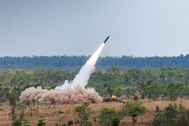 Strike Missile (PrSM) from Mount Bundey training area. CPL Cameron Pegg